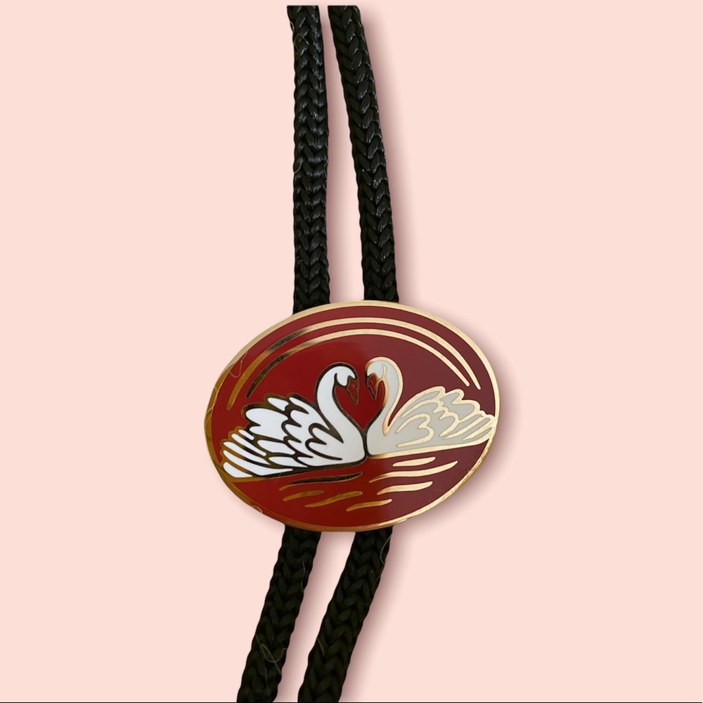 Marisol Ortega Red Swan Bolo Tie (new)